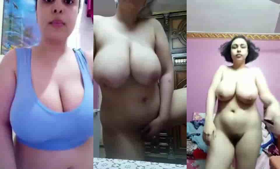 ميلف عربية مربربة تستعرض احلي نودز لبزازها و هي بتفرك كسها